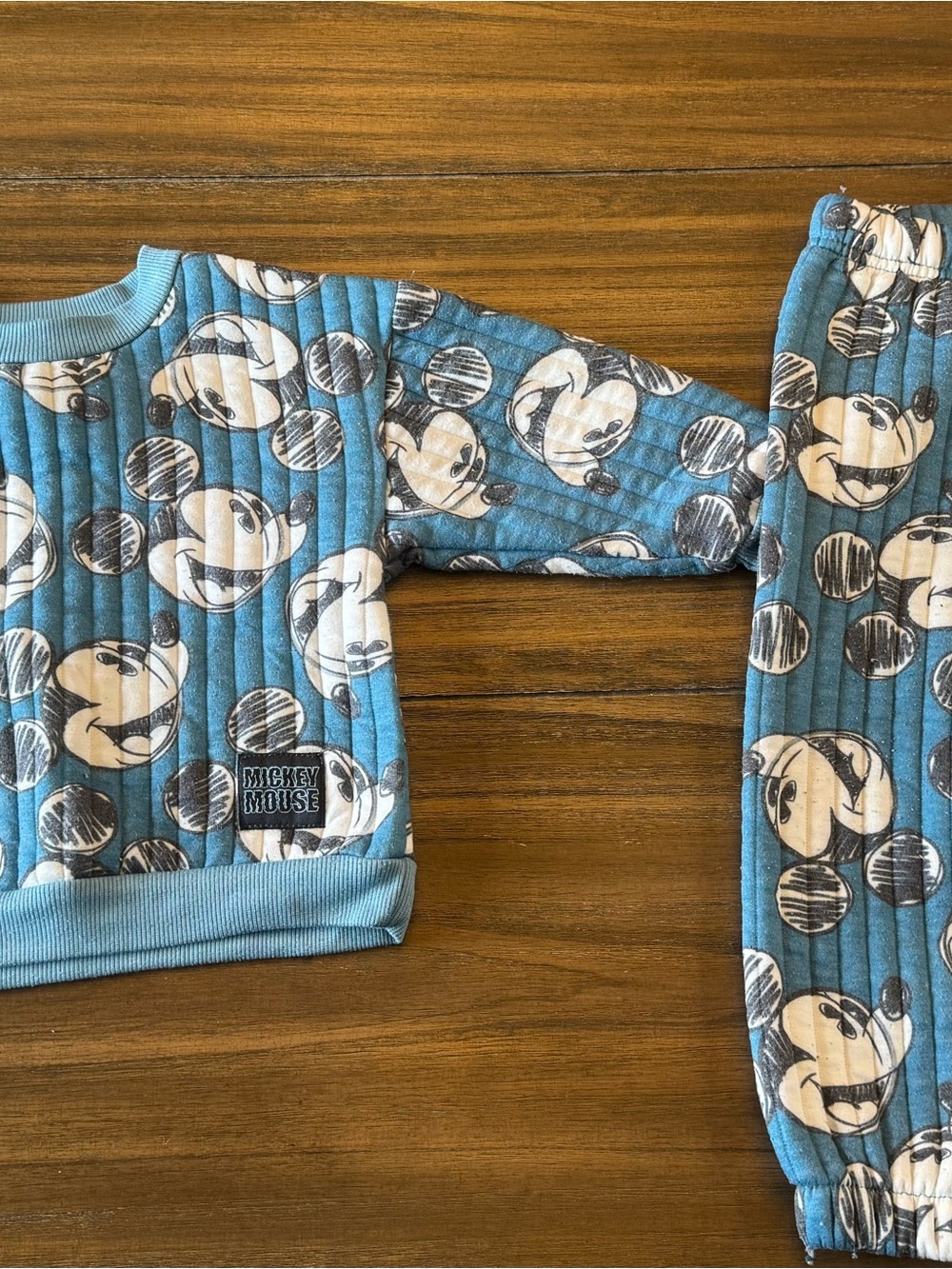 Disney Mickey Mouse Blue and White Quilted Kids Matching Set